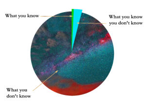 Pie Chart depicting how little we know.