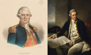 Jean-François de Galaup, Comte de Lapérouse (Left) and Captain James Cook (Right)