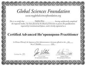 Advanced Ho'oponopono Certificate