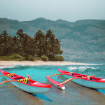 Polynesian outriggers on Hawaii